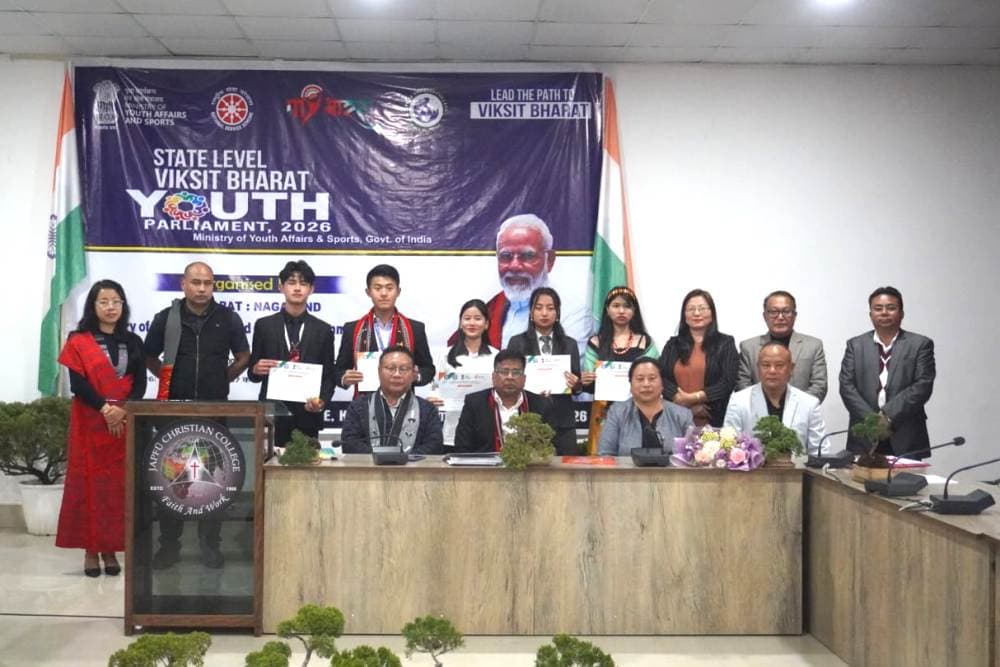 State-level Viksit Bharat Youth Parliament held at Japfü Christian College