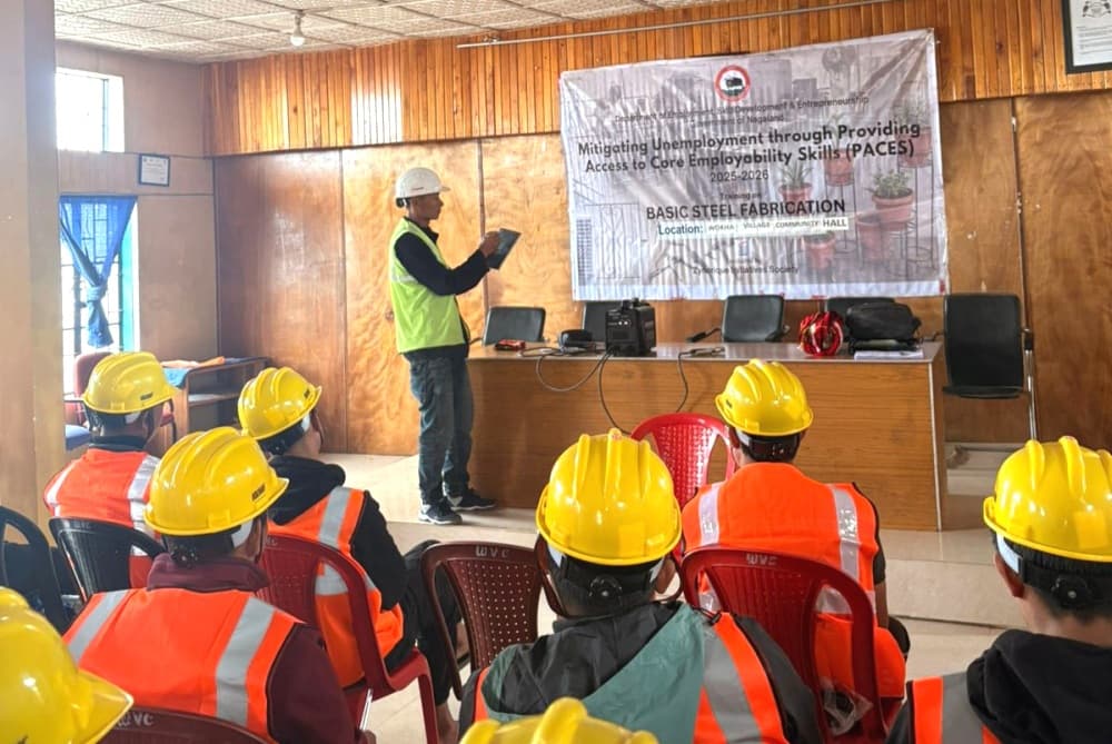 Steel fabrication training under PACES underway in Wokha