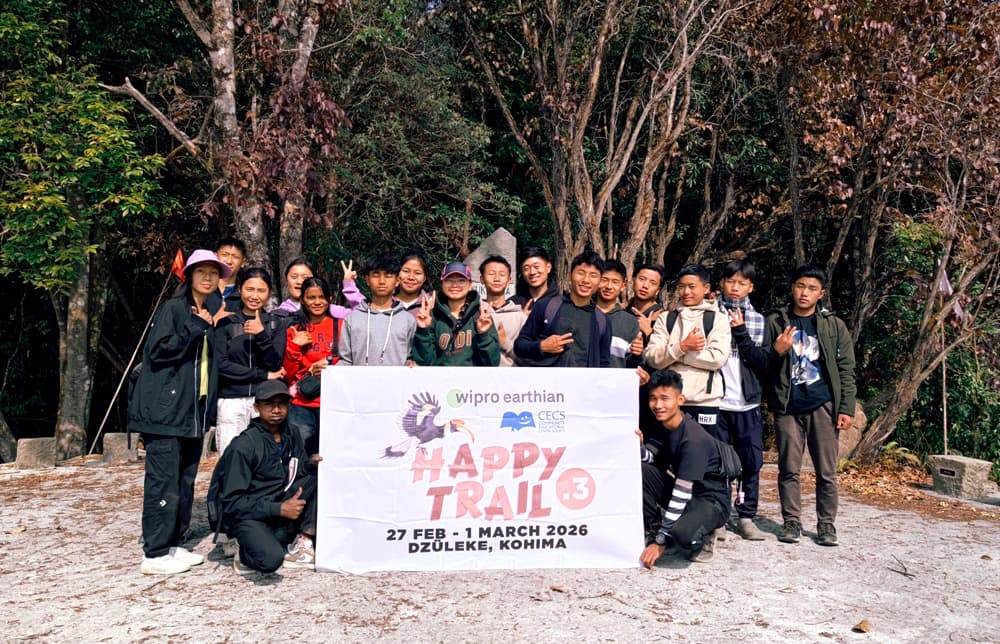 Wipro earthian teams conduct camping trip in Dzüleke