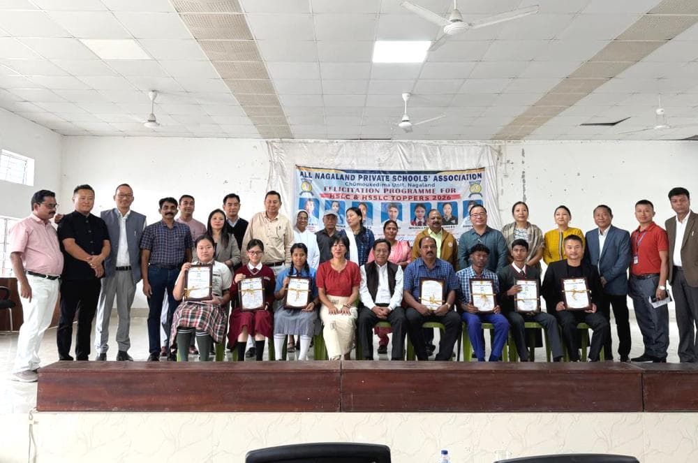 All Nagaland Private Schools’ Association Chümoukedima felicitates HSLC, HSSLC toppers