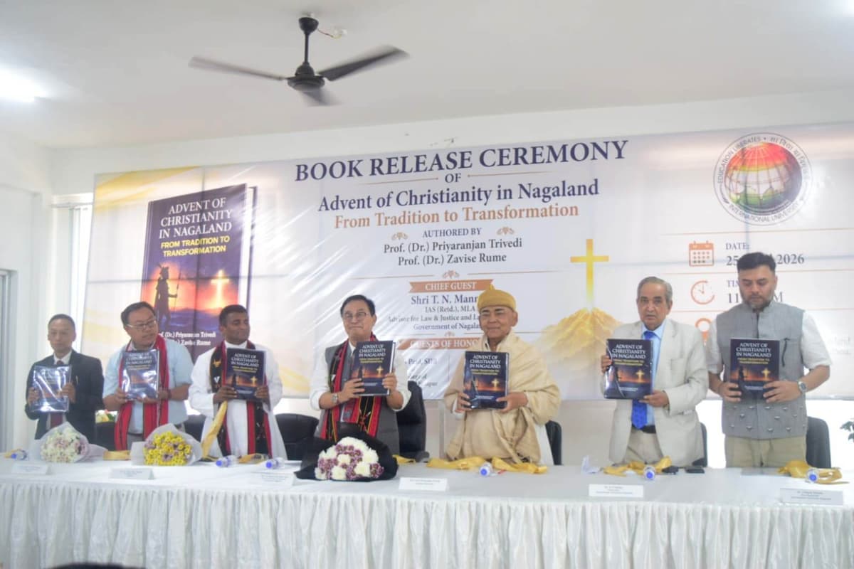 Advisor Mannen releases book on ‘Advent of Christianity in Nagaland’