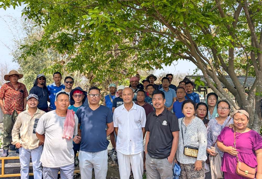 Ao Lanur Telongjem Chümoukedima conducts community service at Naga Cemetery