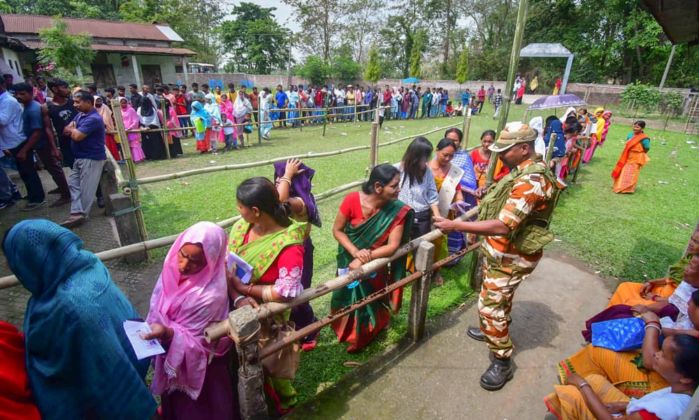 Assam assembly elections record 76 pc voter turnout till 3 pm
