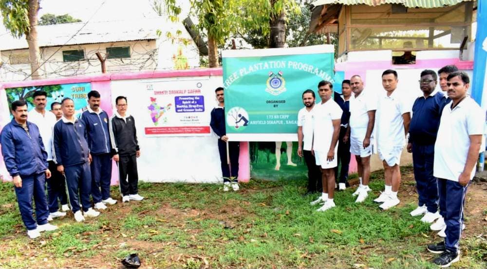 173 Battalion CRPF organises tree plantation drive with Oxihunger Foundation