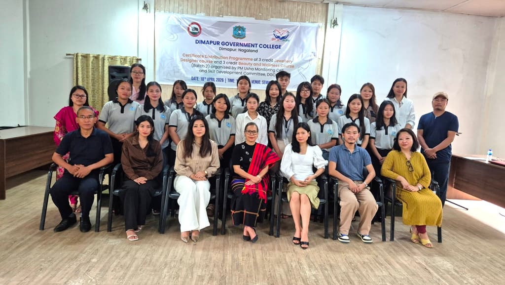 Dimapur Government College distributes certificates for skill development courses