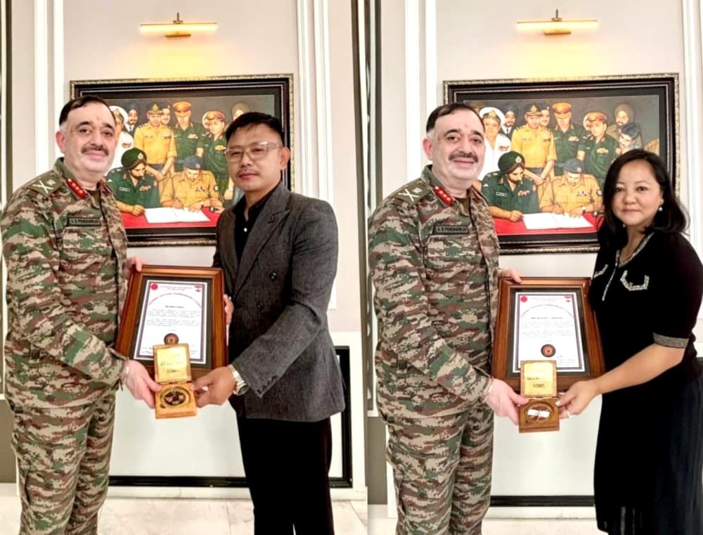 GOC 3 Corps felicitates Imna Yaden, Imlikokla Longchar