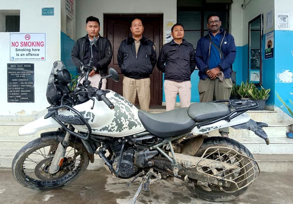 Kohima Police recovers stolen motorcycle of tourist