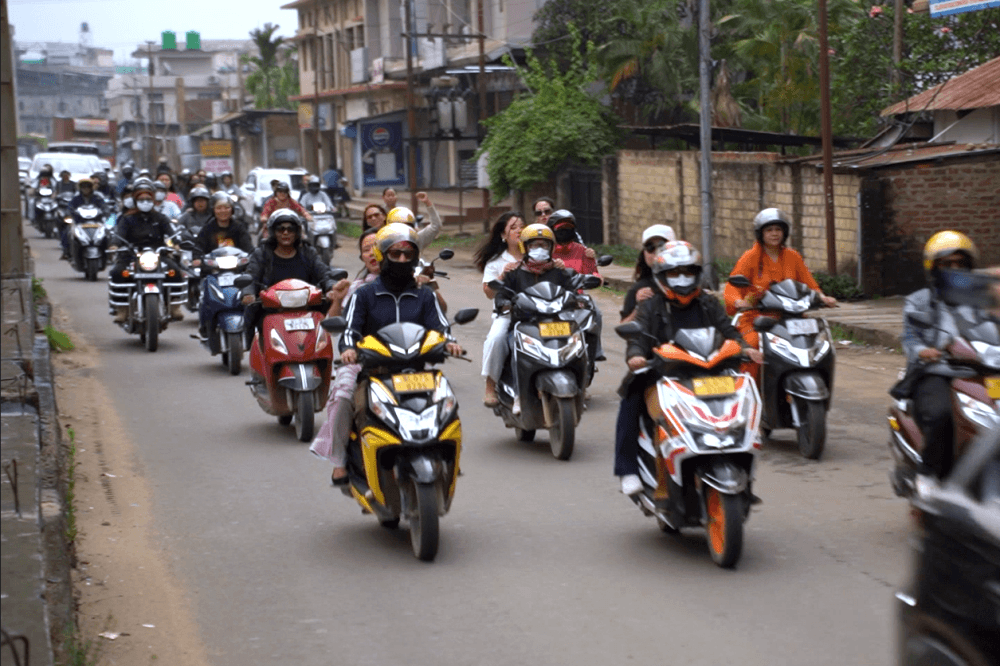 Women's Reservation Act: Nagaland BJP Mahila Morcha organises two-wheeler rally