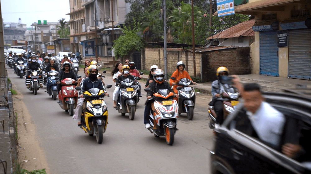 Women's Reservation Act: Nagaland BJP Mahila Morcha organises two-wheeler rally