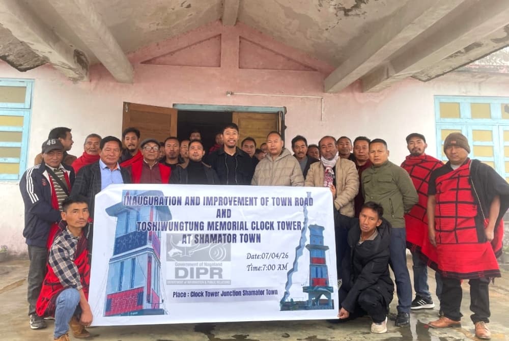 Town road, Toshi Wungtung Memorial Clock Tower inaugurated in Shamator