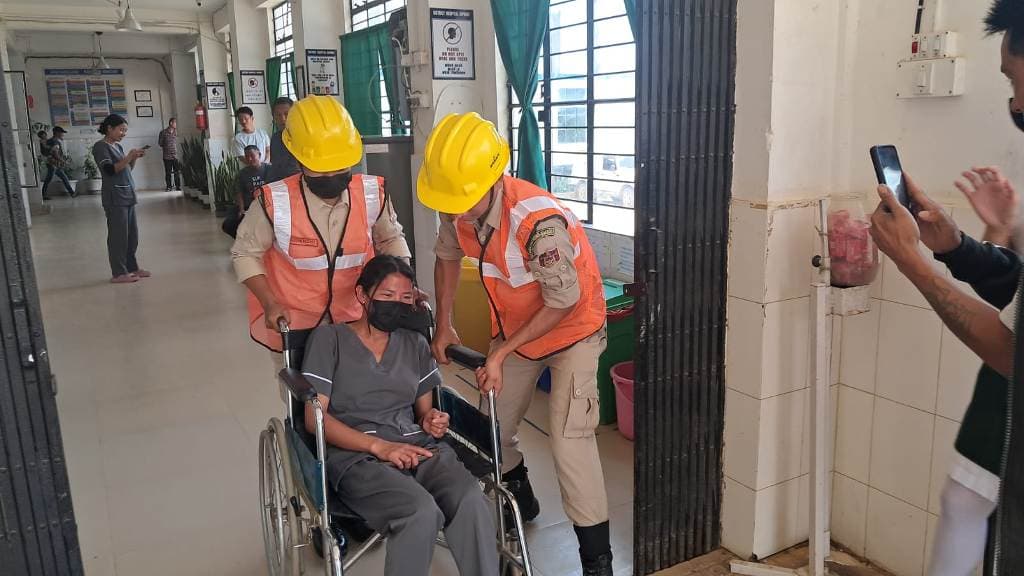 Kiphire district hospital conducts fire evacuation drill