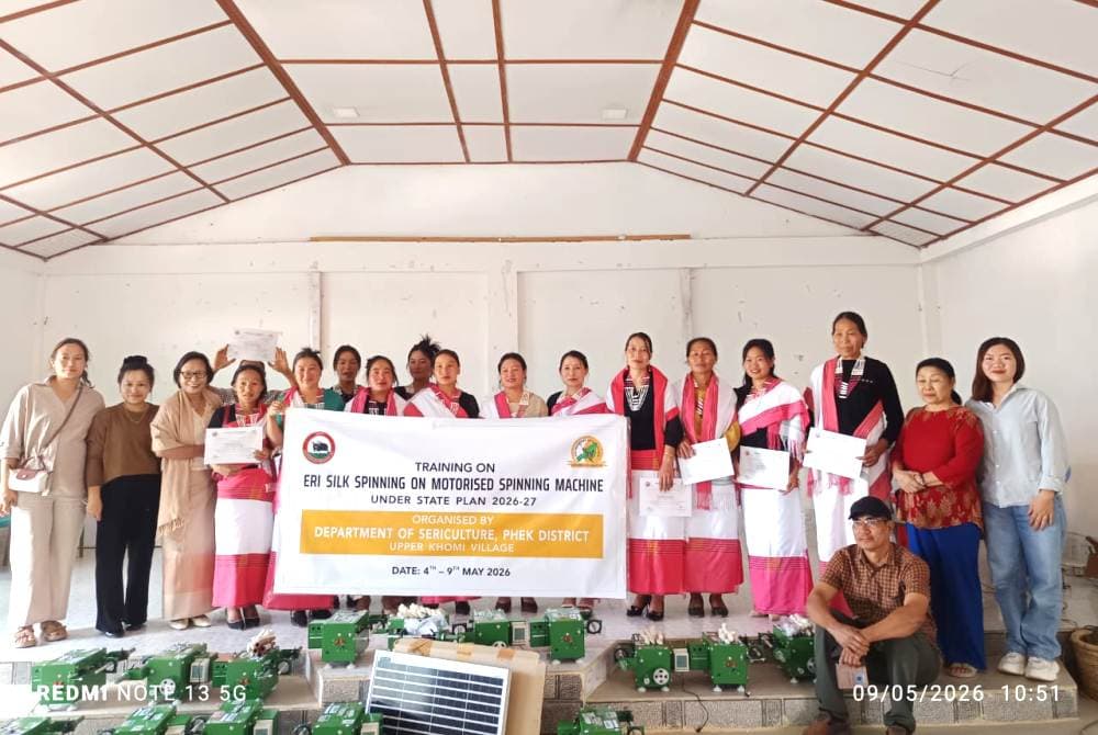 Eri silk training concludes at Upper Khomi village in Phek