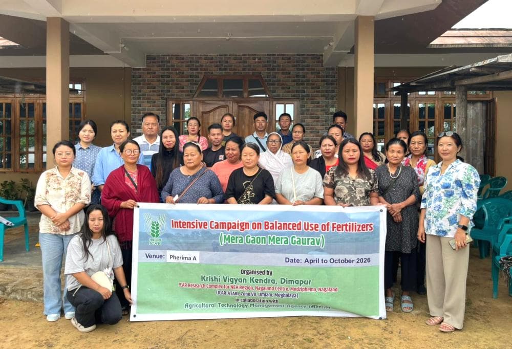 KVK Dimapur conducts training on biofertilisers at Pherima A Village