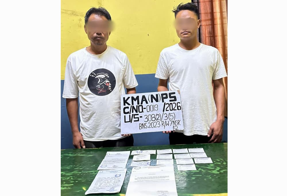 Kohima Police bust suspected extortion network; 2 arrested
