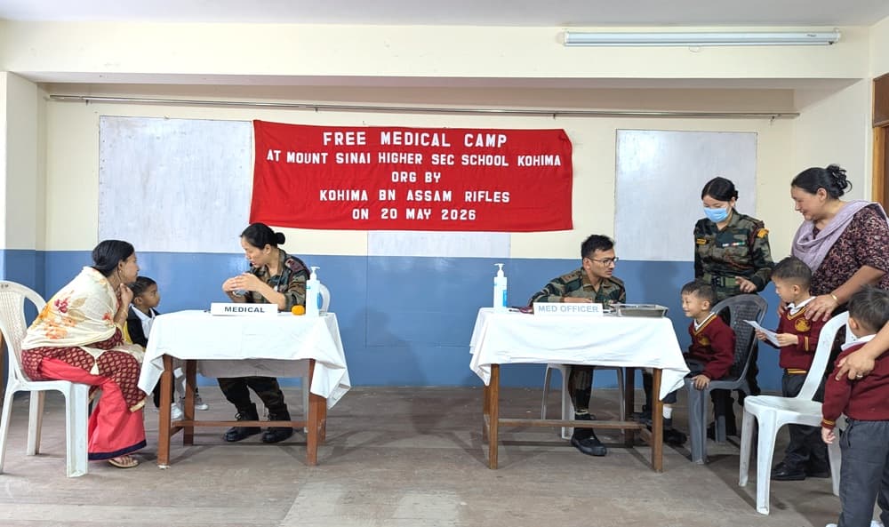Free medical camp held at Mt. Sinai Higher Secondary School in Kohima