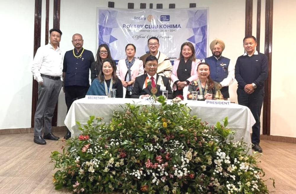 Rotary district governor reviews activities in Kohima