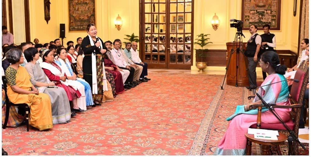Runway Nagaland artisans showcase banana fibre craft to President Droupadi Murmu