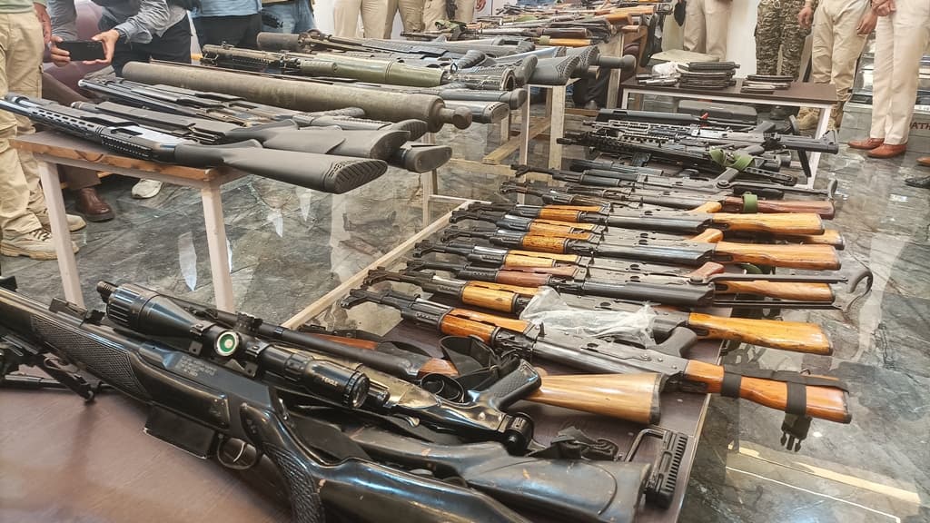 Security forces recover looted arms during raids in Manipur