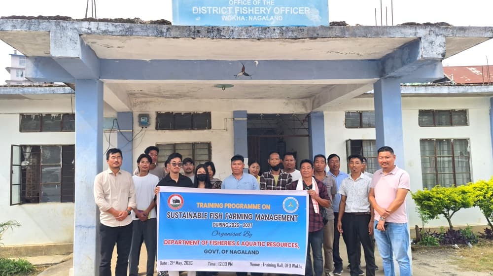 Training on sustainable fish farming held at DFO Wokha