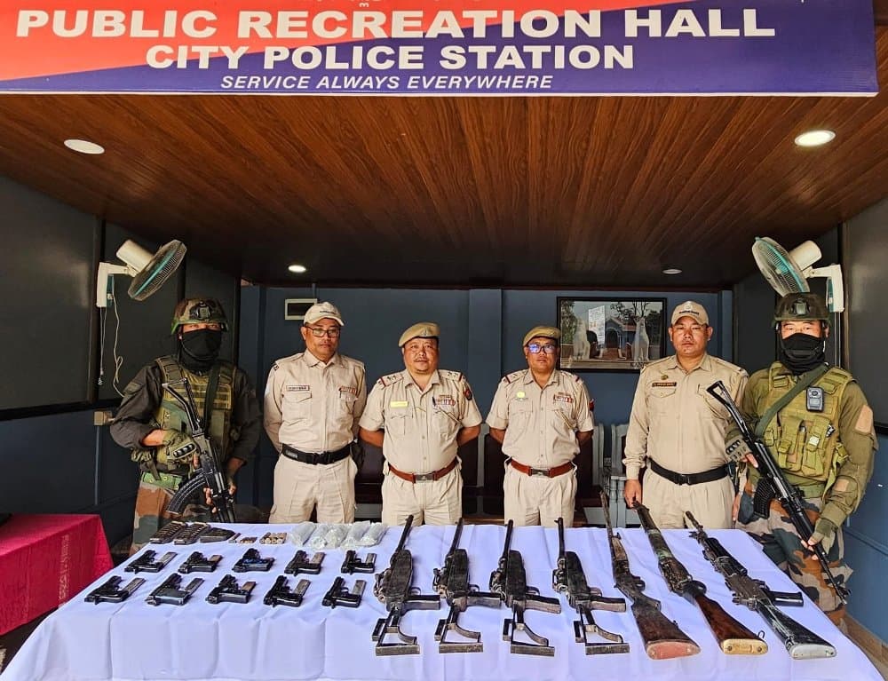12 pistols, 2 rifles, ammunition recovered in Manipur