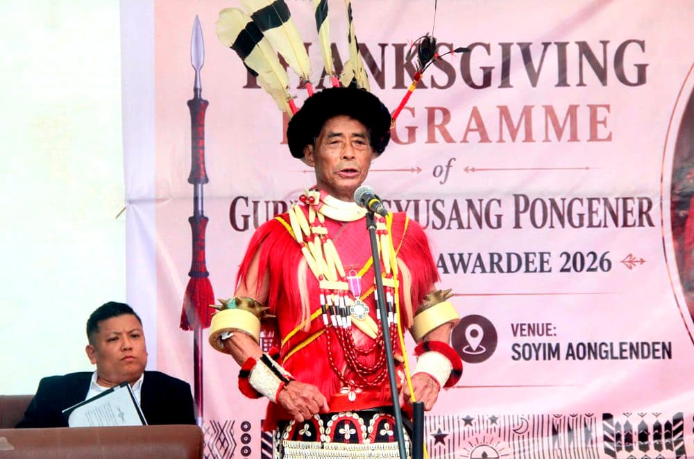 Padma Shri Guru Sangyusang Pongener receives grand welcome in Ungma