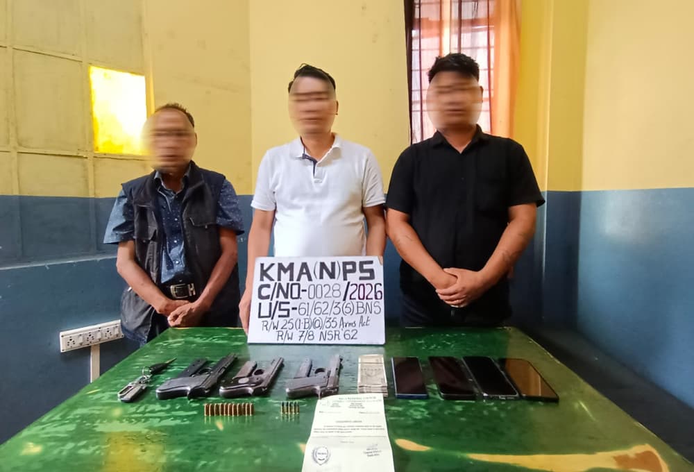3 suspected NNC cadres held with arms, cash in Kohima