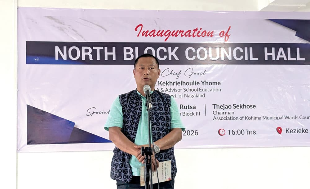 Kohima Smart City Project: Advisor Yhome inaugurates North Block Council Hall