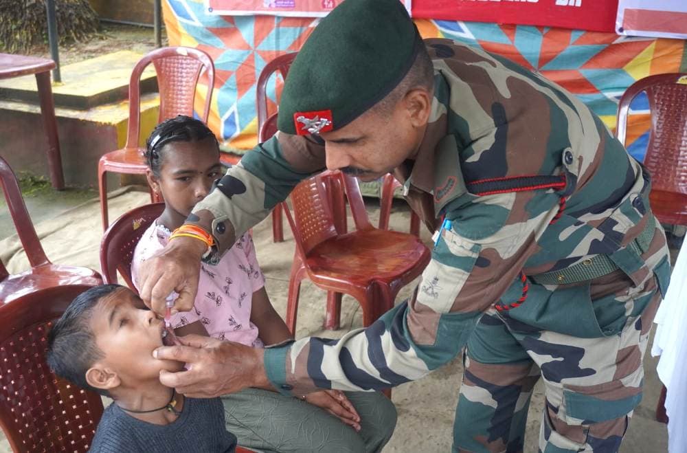 Assam Rifles hold security meeting, polio immunisation drive