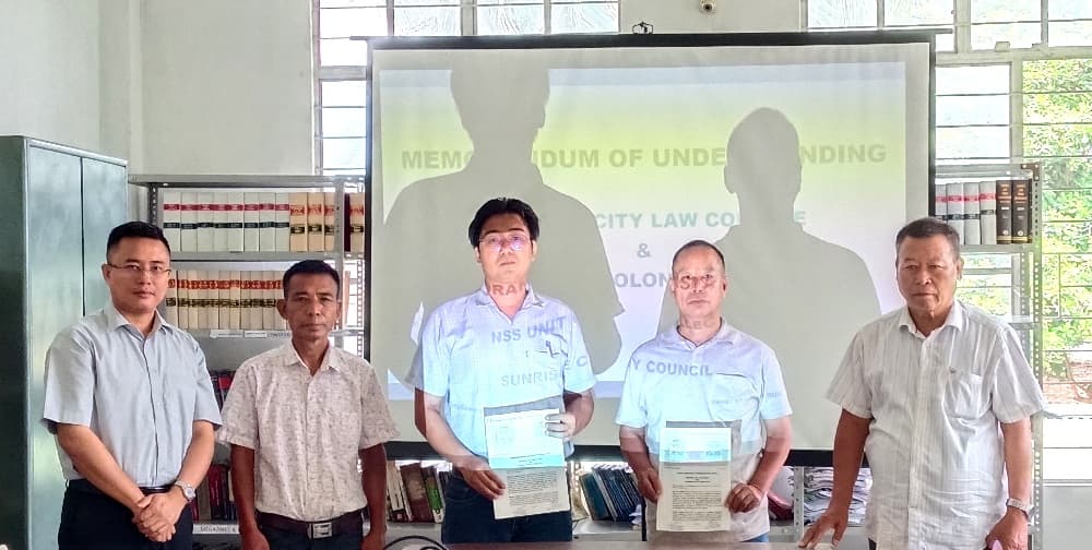 City Law College Dimapur signs MoU with Sunrise Colony Council