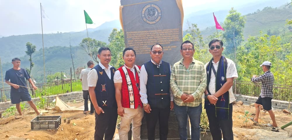 Monolith dedicated in memory of Lotha legend Ranphan Jami in Wokha