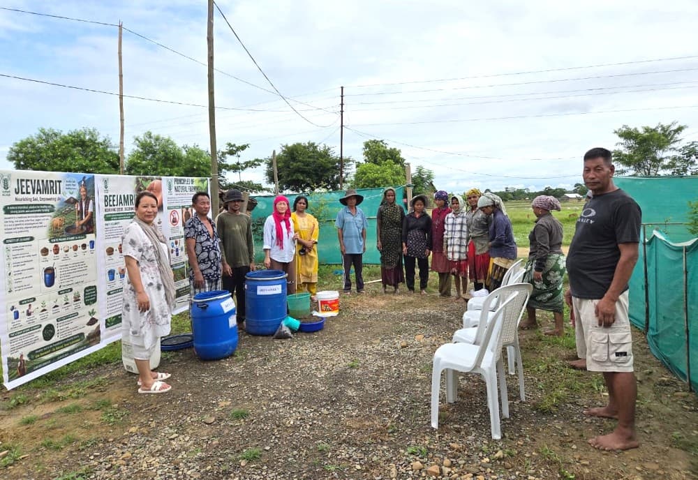 ICAR-KVK Dimapur conducts natural farming demonstration in Khriezephe