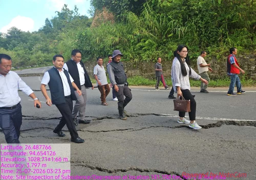 Advisor Tongpang visits landslide-hit areas in Mokokchung