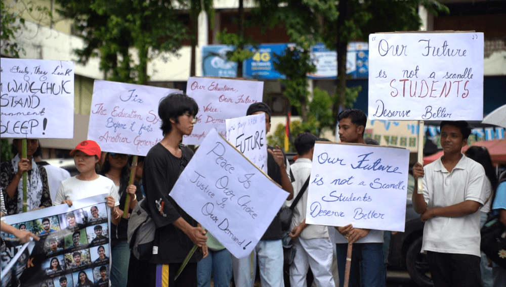 CJP protest: Dimapur lends its voice to students' fight
