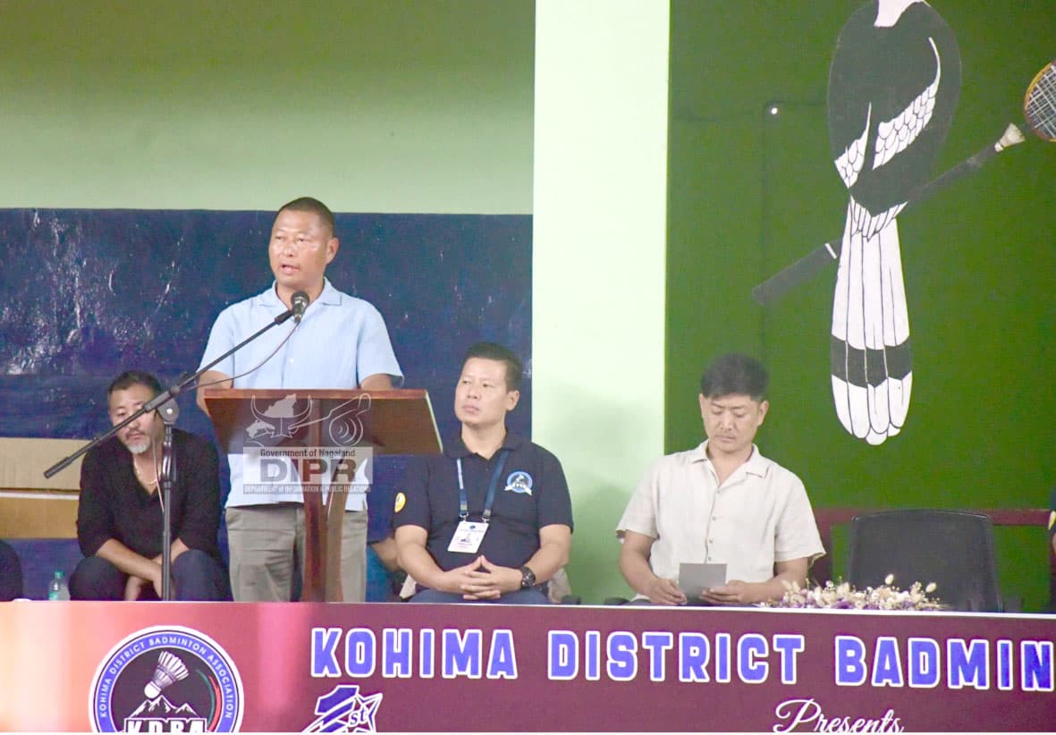 Dr. Kekhrielhoulie Yhome attends Kohima District Inter High School Badminton Tournament