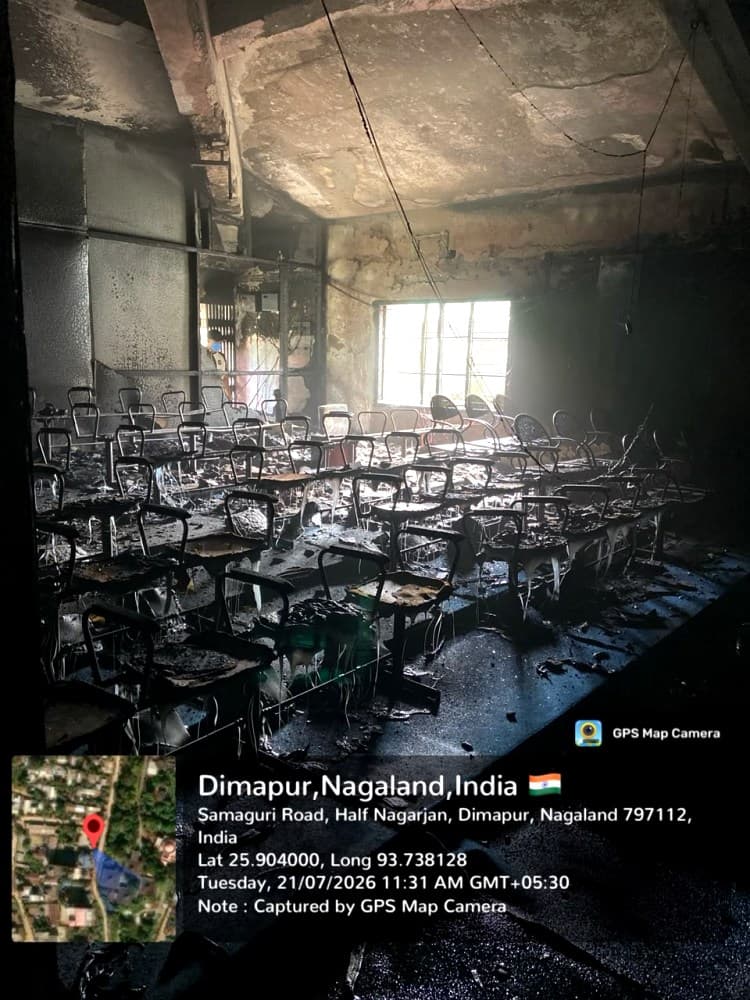 Fire damages 3D Hall at Nagaland Science Centre in Dimapur