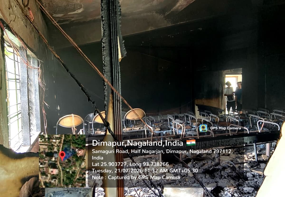 Fire damages 3D Hall at Nagaland Science Centre in Dimapur