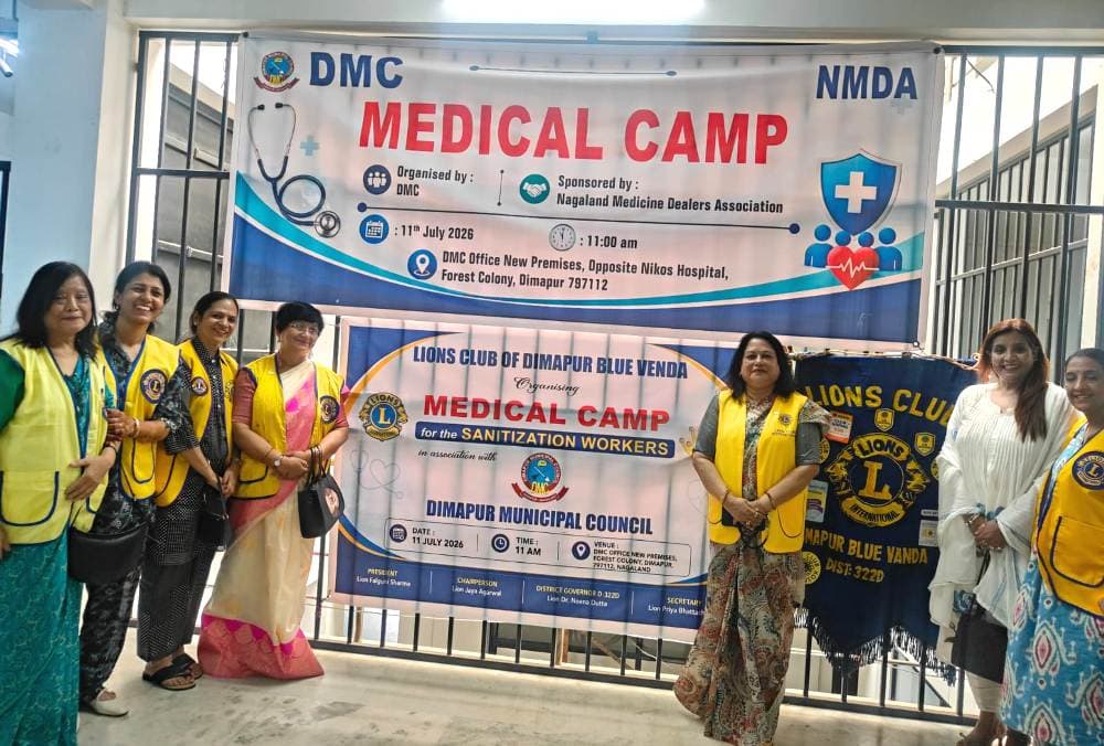 Lions Club Dimapur Blue Venda, DMC conduct health camp