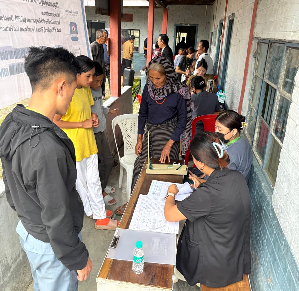 Multispeciality health camp conducted at GMS Mima in Kohima