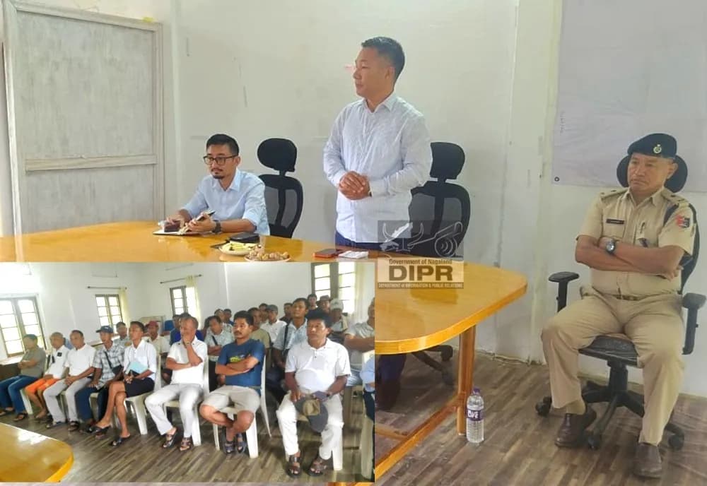 Minister Paiwang Konyak visits flood-hit areas in Tizit