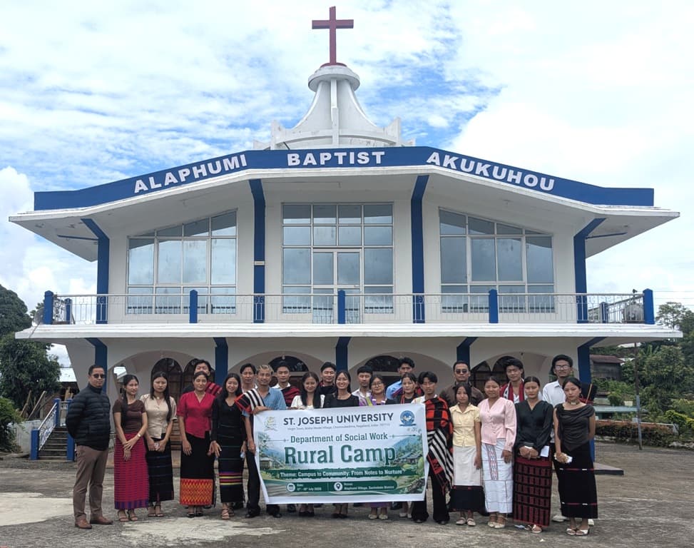 St. Joseph University students conduct rural camp at Alaphumi village