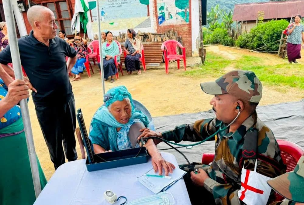 Assam Rifles conducts public meeting, medical camp