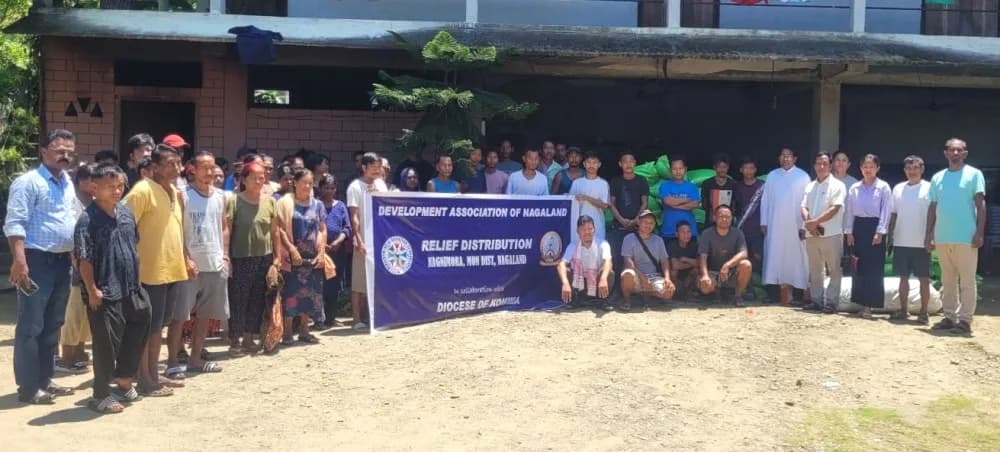 Development Association of Nagaland provides flood relief to families in Naginimora