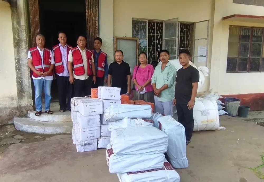 IRCS Mokokchung extends flood relief assistance to families in Tuli
