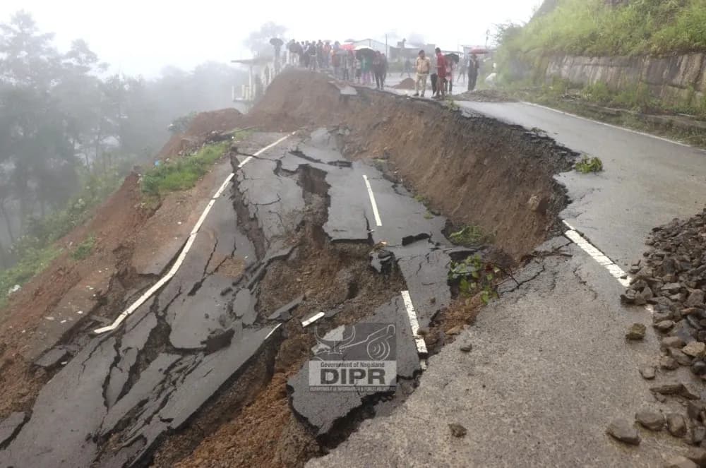 Major landslide forces closure of Zunheboto-Mokokchung road