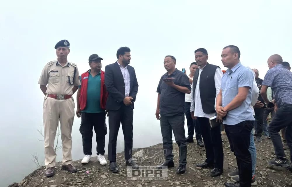 MP Jamir inspects landslide-hit NH-702A in Zunheboto