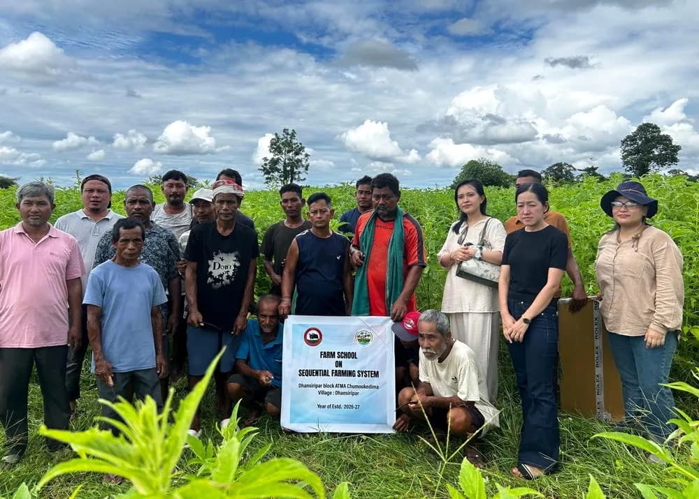 Nagaland University conducts sesame production training in Dhansiripar