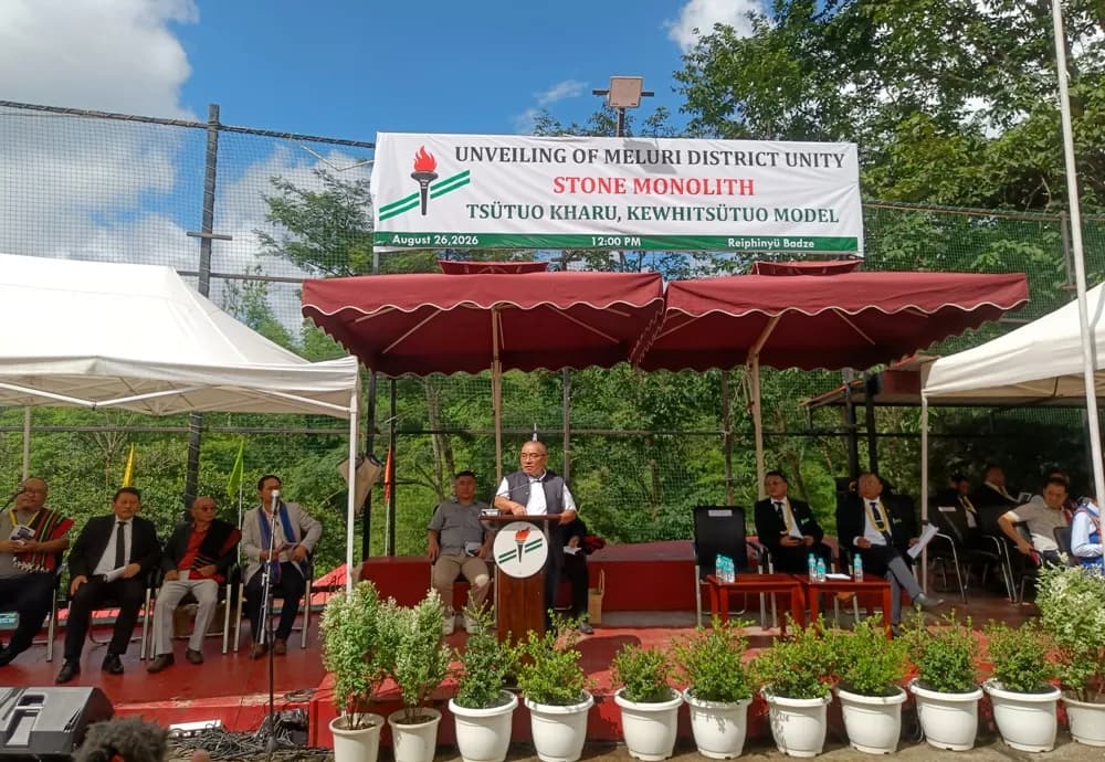 Unity Stone Monolith of Meluri district unveiled at Tsütuo Kharu in Kohima