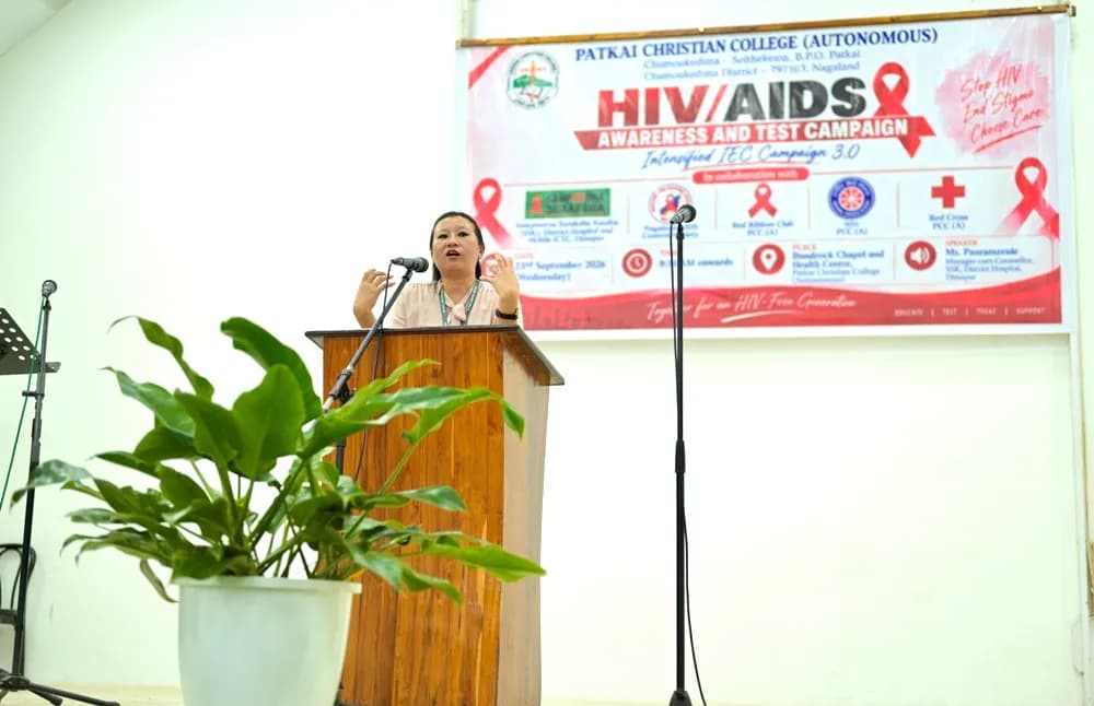 Patkai Christian College conducts HIV awareness, testing campaign