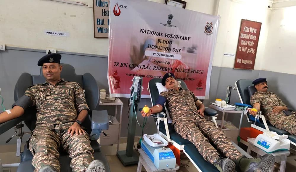 78 Battalion CRPF organises blood donation camp at NHAK Kohima