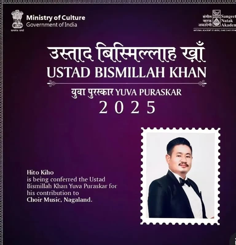 Two Nagaland artistes receive Ustad Bismillah Khan Yuva Puraskar